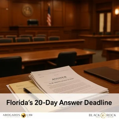 The 20-Day Deadline: Florida’s ‘Answer’ Clock That Can Wreck Your Case