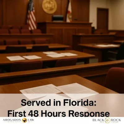 You Got Served in Florida: What to Do in the First 48 Hours