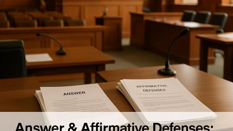 Answer + Affirmative Defenses: The Part Most Defendants Botch