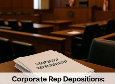 Corporate Representative Depositions: The ‘Speak for the Company’ Trap