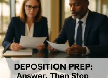 Deposition Prep: The Rule-Answer the Question, Then Stop