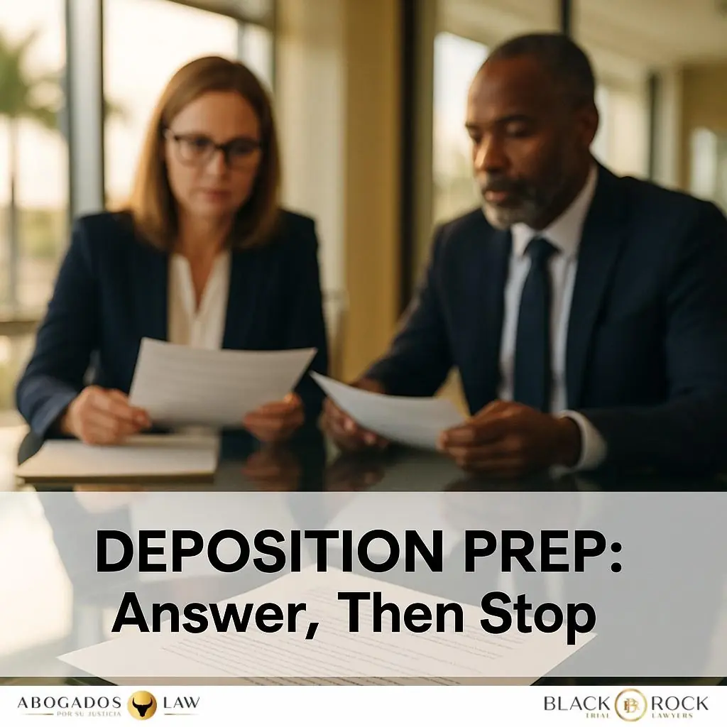Deposition Prep: The Rule-Answer the Question, Then Stop