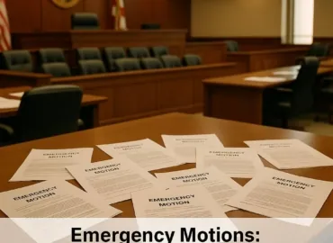 Emergency Motions: When Florida Courts Will Actually Move Quickly