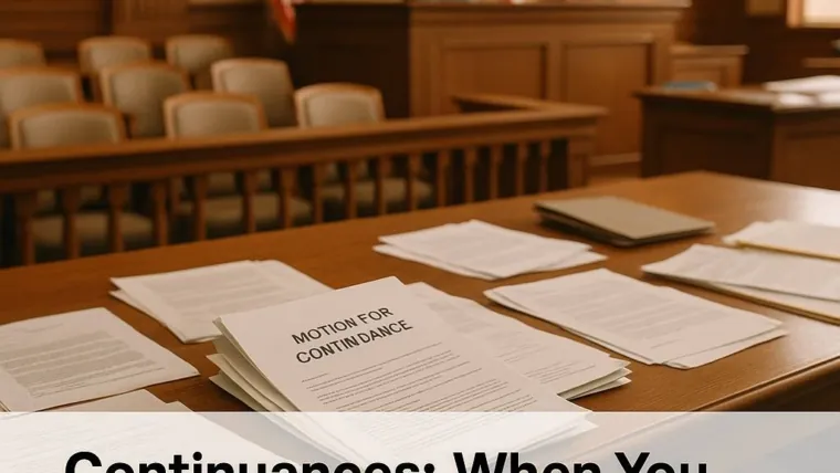 Continuances: When You Can (and Can’t) Push a Hearing Back