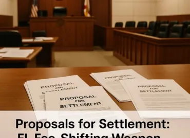 Proposals for Settlement: Florida’s Fee-Shifting Settlement Weapon