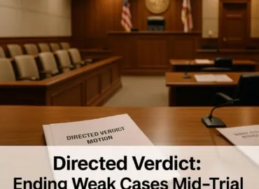 Directed Verdict: The Mid-Trial Motion That Ends Weak Cases