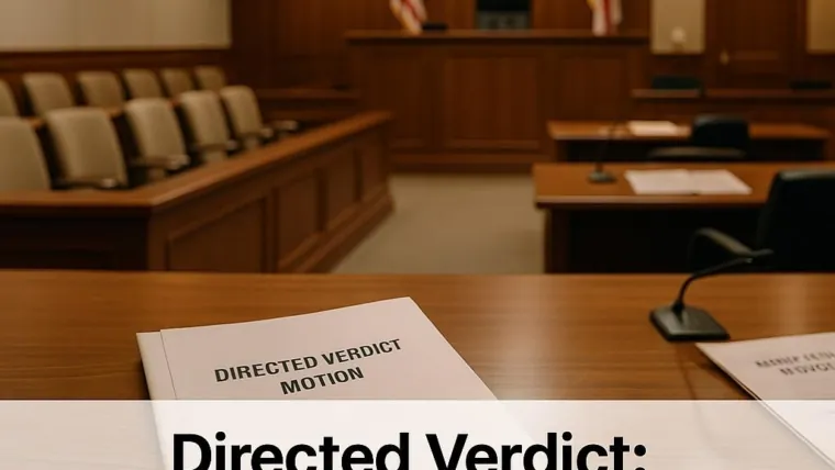 Directed Verdict: The Mid-Trial Motion That Ends Weak Cases