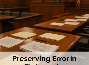 Preserving Error: How You Lose an Appeal Before You File It