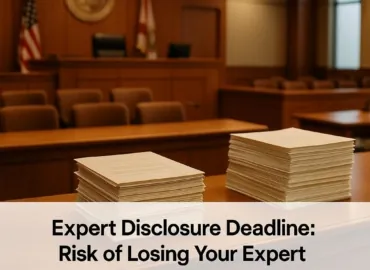Expert Disclosures: The Deadline That Can Get an Expert Tossed