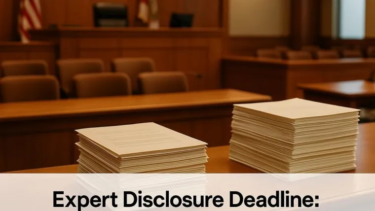 Expert Disclosures: The Deadline That Can Get an Expert Tossed
