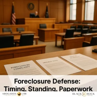 Foreclosure Defense Concepts: Timing, Standing, and Paperwork