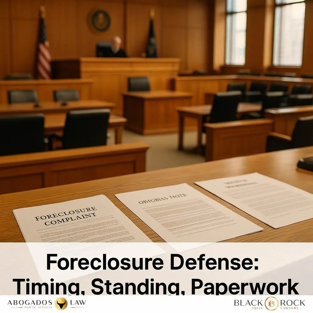 Foreclosure Defense Concepts: Timing, Standing, and Paperwork